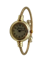 Olivia Pratt Gold Thin Swirl Delicate Bangle Women Watch