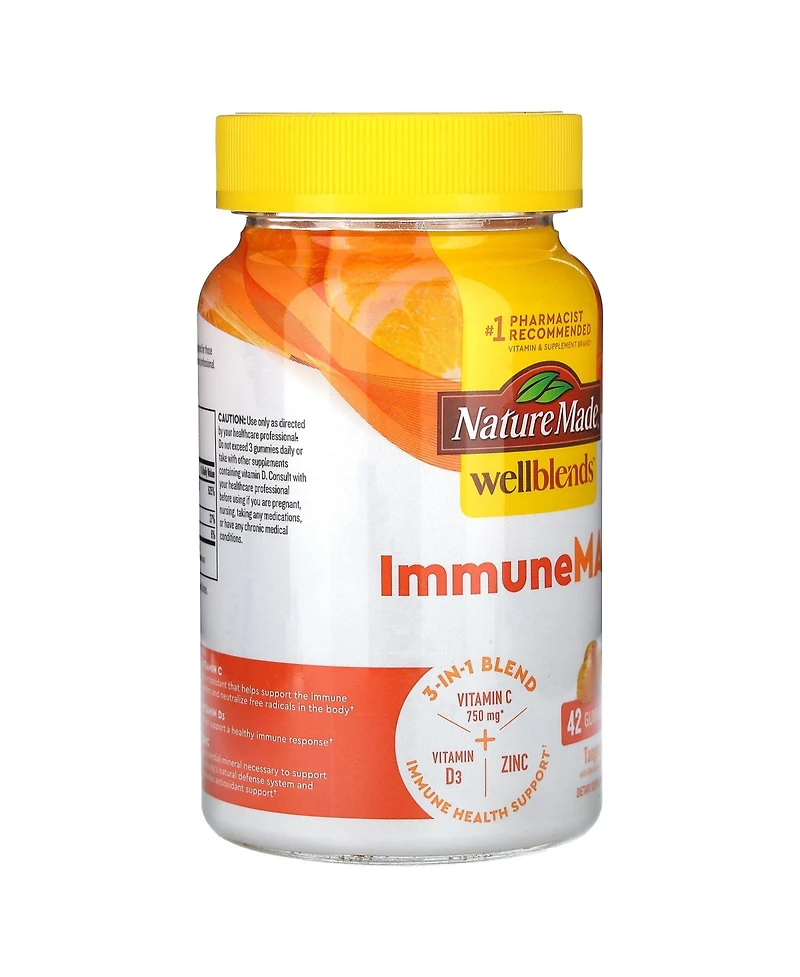 Nature Made Wellblends ImmuneMax Gummies Tangerine