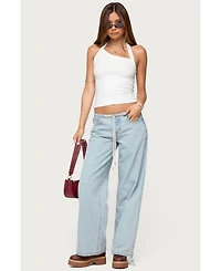 Edikted Women's Meggie Low Rise Jeans