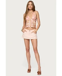 Edikted Women's Mermaid Backless Sequin Split Front Top