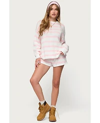 Edikted Women's Amaris Oversized Striped Knit Sweater