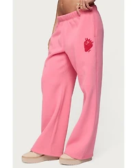 Edikted Women's Strawberry Babe Sweatpants