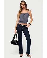 Edikted Women's Ripley Tie Front Tank Top