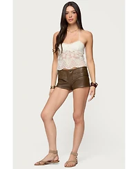 Edikted Women's Amarie Sheer Lace Halter Top