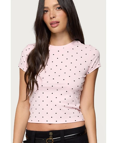 Edikted Women's Lorenzo Polka Dot T Shirt