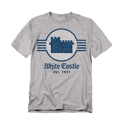 Logovision Men's White Castle Emblem T-Shirt