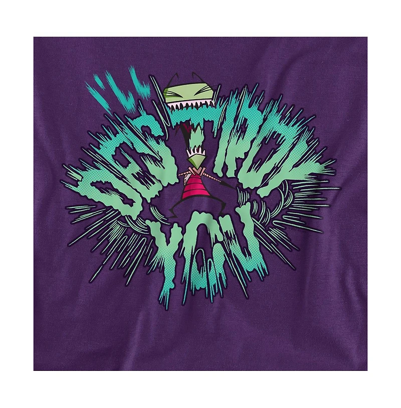 Logovision Men's Invader Zim Ill Destroy You T-Shirt