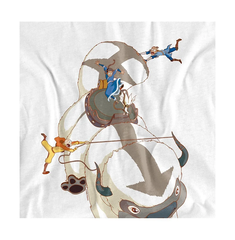 Logovision Men's Avatar The Last Airbender Hang On Appa T-Shirt