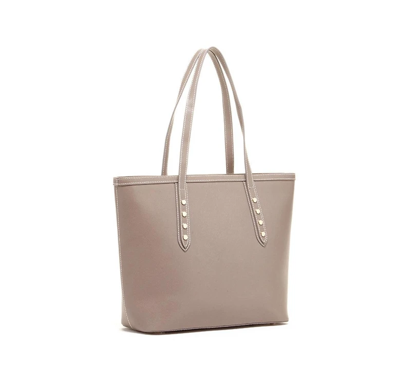 Susu Dark Dune Leather Shoulder Bag Big Work Tote Purse for Women's Laptop Handbag