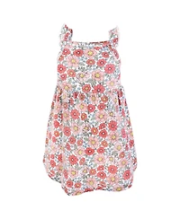 Hudson Baby Girls Cotton Dresses, Coral Pretty Floral