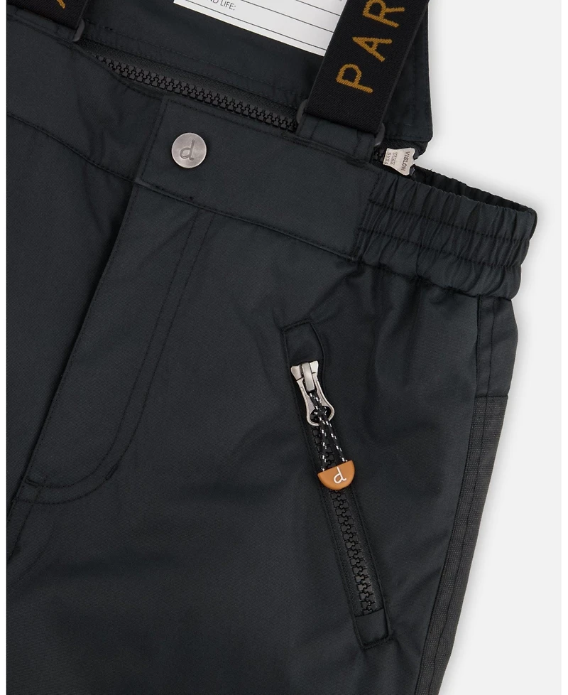Deux par Toddler Boys Two-Piece Play Snowsuit with Colorblocked Jacket Black - Toddler|Child