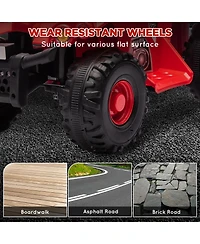 Qaba 6V Kids Atv 4 Wheeler Quad Car w/ Music for 2-6 Years,