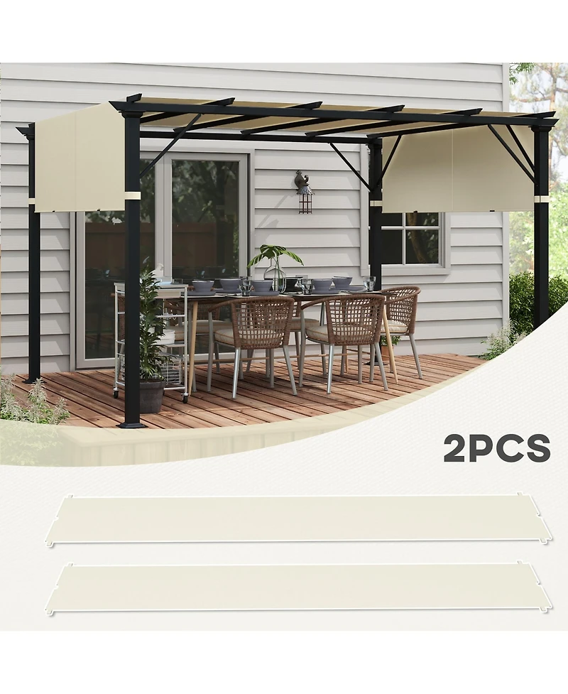 Outsunny 2 Pcs Pergola Shade Cover, Canopy for 10 x 12ft