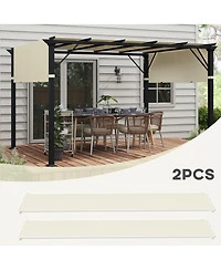 Outsunny 2 Pcs Pergola Shade Cover, Canopy for 10 x 12ft