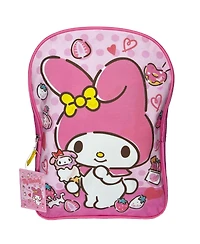 Hello Kitty My Melody 15" Pink School Backpack for Girls