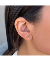 Adornia Fine 14k Gold Vermeil .925 Sterling Silver Single Initial Stud Earring
