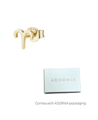 Adornia Fine 14k Gold Vermeil .925 Sterling Silver Single Zodiac Sign Stud Earring