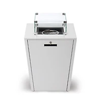 LeisureMod White Aluminum Outdoor Patio Chaise Lounge Chair With Arms