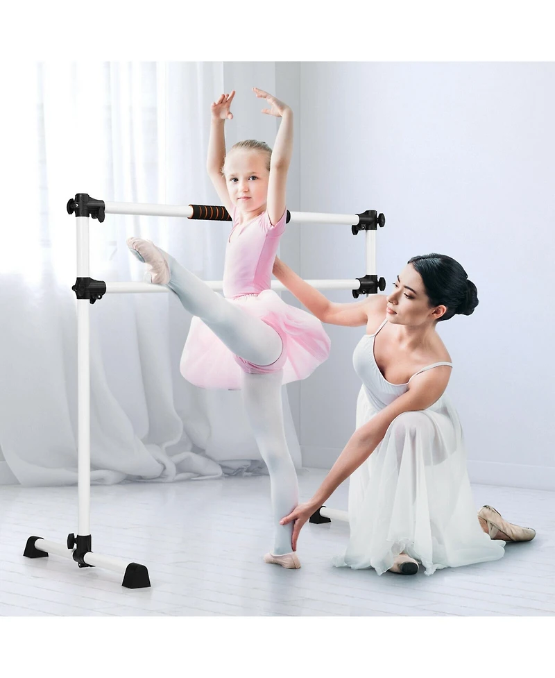 4 Feet Portable Ballet Barre with Adjustable Height