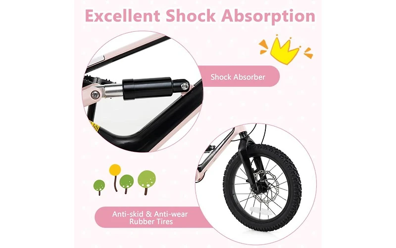 16 Inch Kids Bike Lightweight with Detachable Training Wheels for Ages 4 to 7