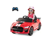 12V Licensed Ford Mustang Shelby GT500 Kids Ride-On Car with Remote Control for Ages 3-8 - Red