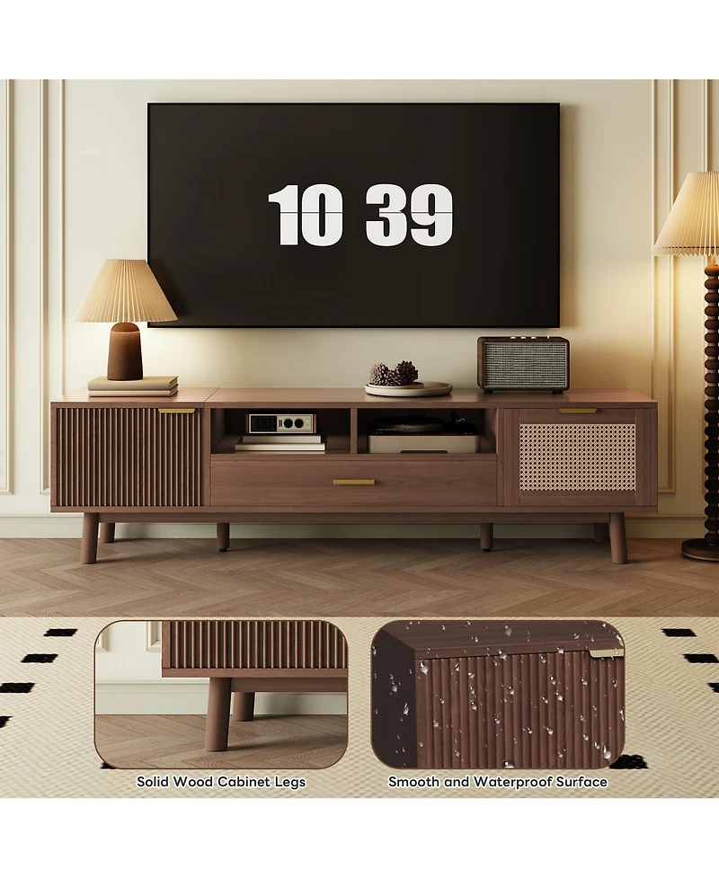 Casainc Modern Storage Cabinet Farmhouse Tv Stand