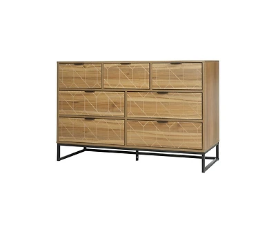 Casainc Modern Wood Storage Cabinet with 7 Drawer