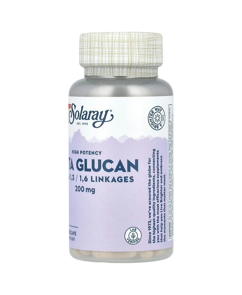 Solaray Beta Glucan High Potency 200 mg - 30 VegCaps