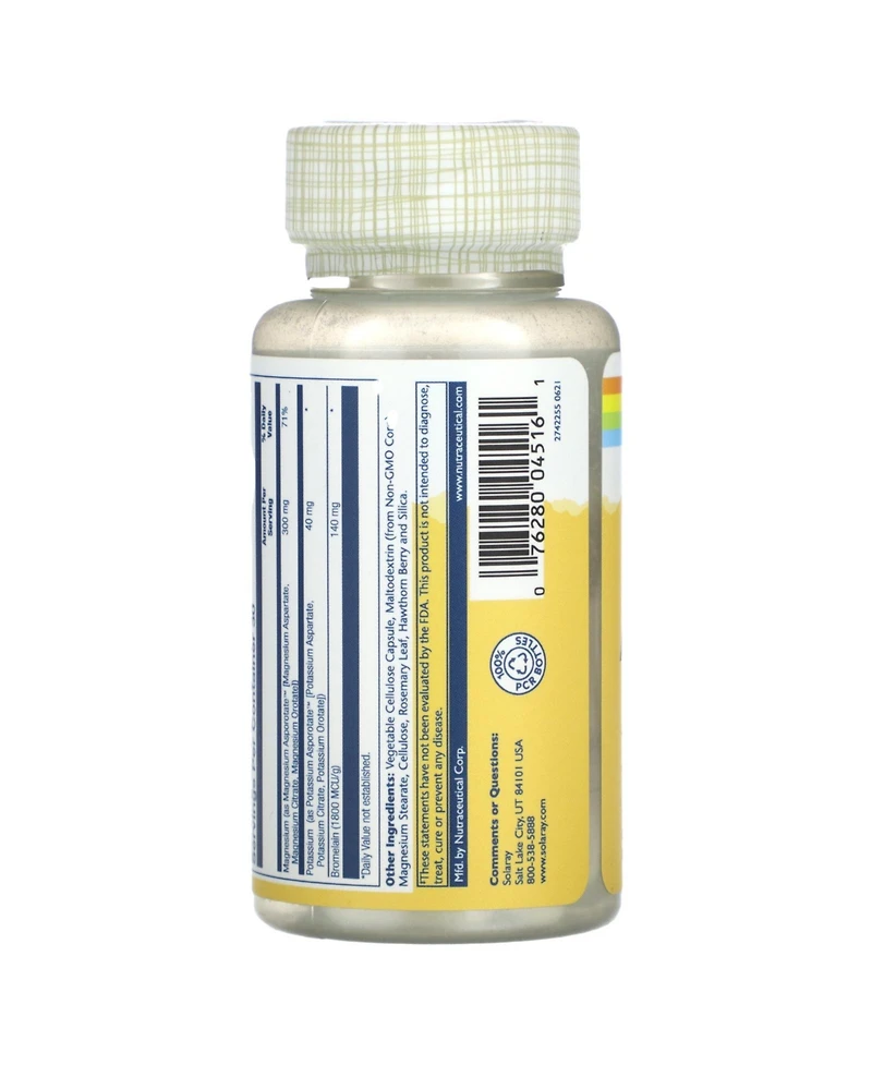 Solaray Magnesium Potassium Asporotates with Bromelain