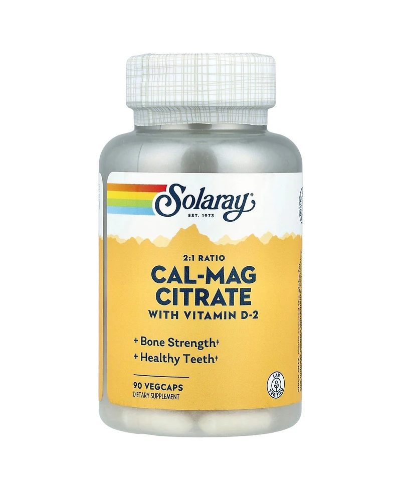 Solaray Cal-Mag Citrate with Vitamin D-2
