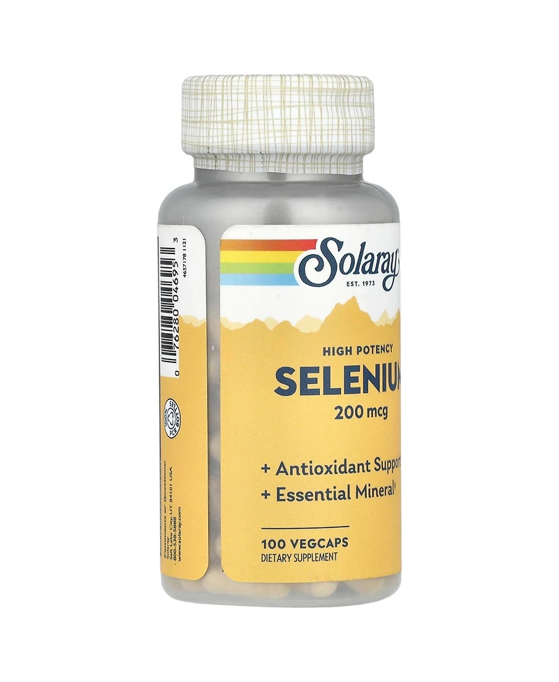 Solaray Selenium High Potency 200 mcg - 100 VegCaps