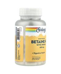 Solaray High Potency Betaine HCl with Pepsin - 100 VegCaps