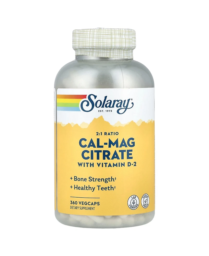 Solaray Cal-Mag Citrate with Vitamin D-2