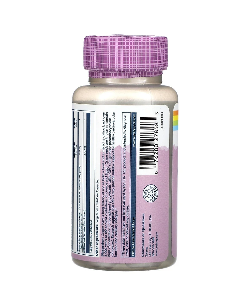 Solaray Vital Extracts Grape Seed 100 mg