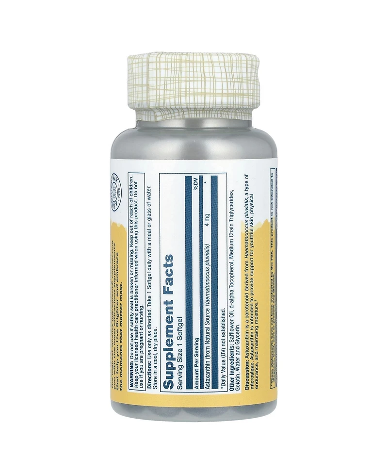 Solaray Astaxanthin 4 mg - 60 Softgels