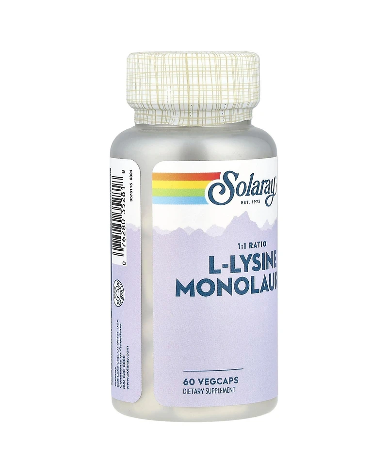 Solaray L-Lysine Monolaurin 1:1 Ratio - 60 VegCaps