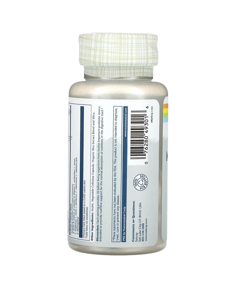 Solaray Multidophilus Probiotic 20 Billion Cfu - 50 VegCaps