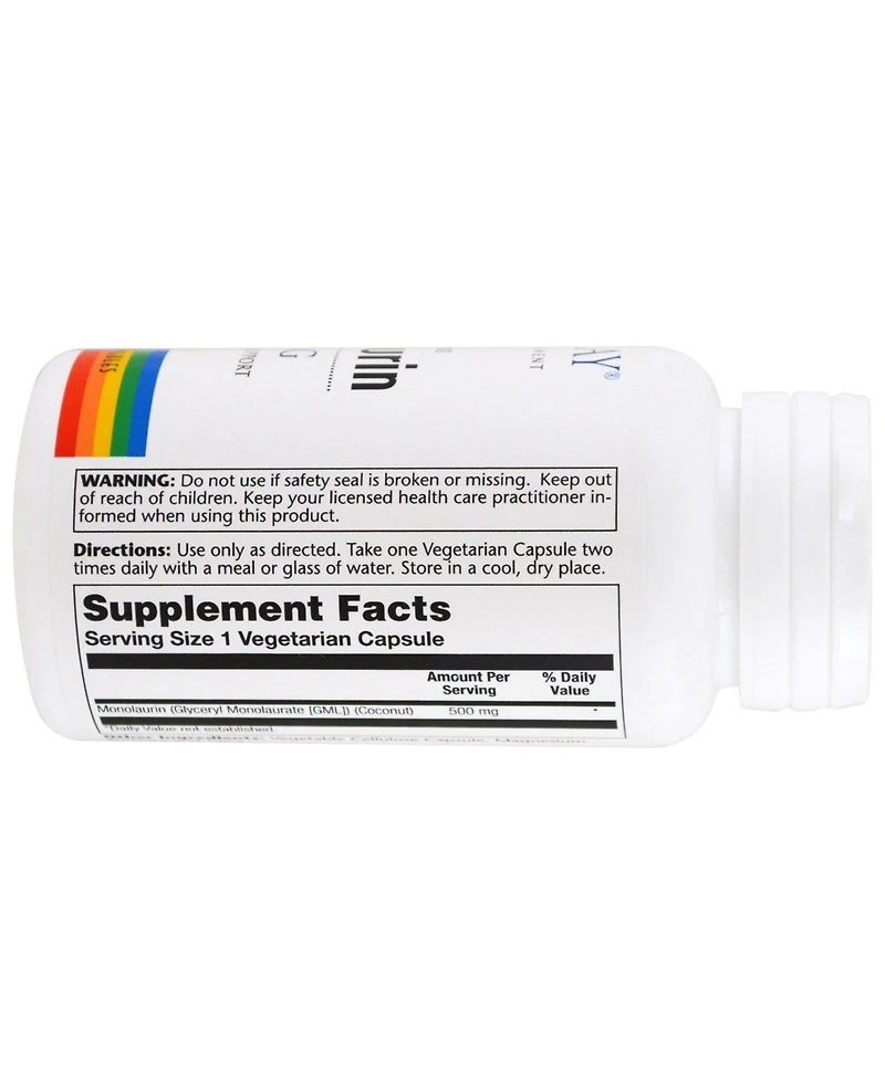 Solaray Monolaurin 500 mg - 60 VegCaps