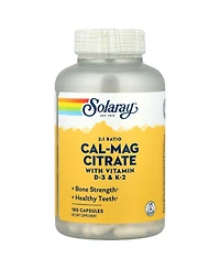 Solaray Cal-Mag Citrate 2:1 Ratio - 180 Capsules