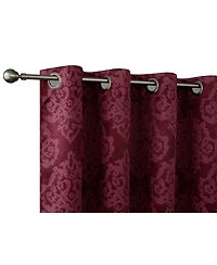 Kate Aurora Living 2 Pack Delaney Room Darkening Damask Print Grommet Curtain - 52 in. W x 84 L
