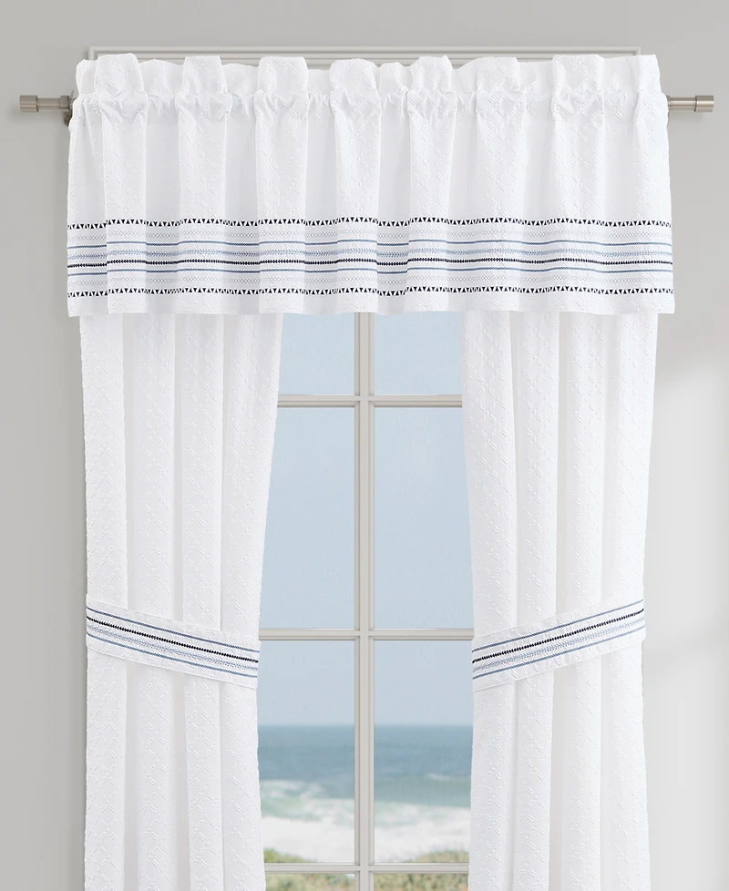 J Queen New York Bayside Window Straight Valance, 18" x 88"