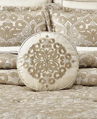 J Queen New York Amaretto Round Decorative Pillow, 15" x 15"