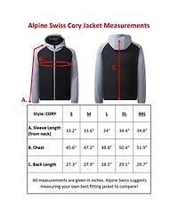 Alpine Swiss Men's Cory Light Windbreaker Jacket Water-Resistant Packable Hooded Softshell Coat Ideal for Travel Layering Everyday Outdoor Activities
