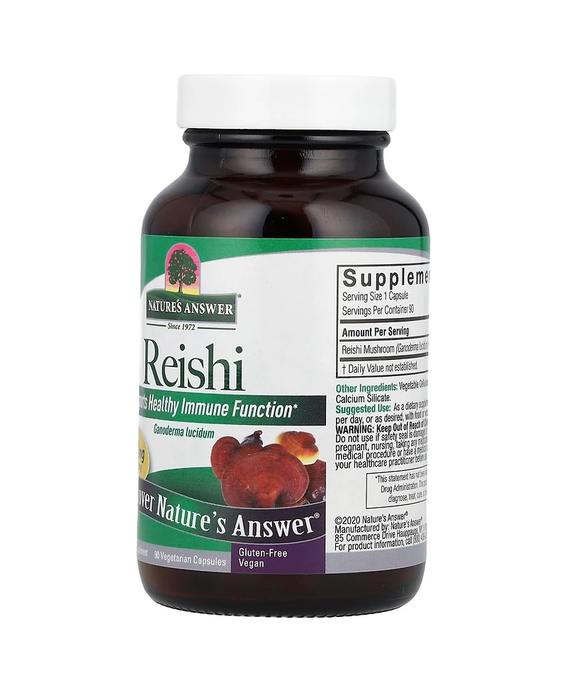 Nature's Answer Reishi 500 mg - 90 Vegetarian Capsules