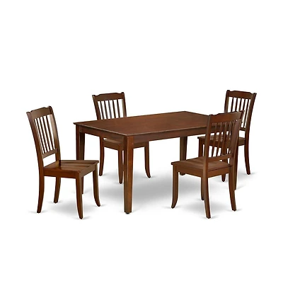 East West Furniture Dining Room Set Mahogany