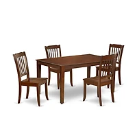 East West Furniture Dining Room Set Mahogany