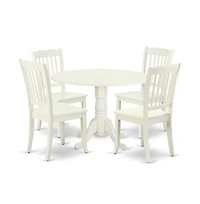 East West Furniture Dining Room Set Linen White