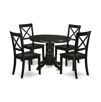 East West Furniture Dining Room Set Black