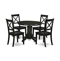 East West Furniture Dining Room Set Black
