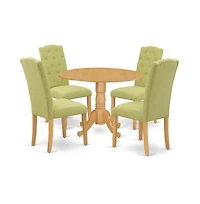 East West Furniture Dining Room Set Oak
